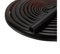 sourcing map 39.4Ft x 9/16" Weather Stripping Door Seal, Silicone Self-Adhesive Door Frame Seal Strip for 9/32"-7/16" Doors Window Frame Gap Filler, Black