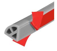 sourcing map 39 Inch Flexible Quarter Round Molding, Flexible Molding Trim, Double-Sided Silicone Peel and Stick Trim Self-Adhesive Shower Water Barrier for Floor, Corner, Tub, Gray