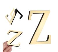 sourcing map 3D Alphabet Mirror Wall Stickers, 4" Acrylic Alphabet Wall Decal Self-Adhesive House Letter Number Home Decor Art Letter Sign for Living Room, Bedroom Decor(Letter Z)