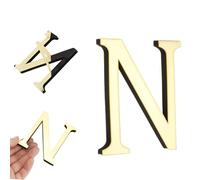sourcing map 3D Alphabet Mirror Wall Stickers, 4" Acrylic Alphabet Wall Decal Self-Adhesive House Letter Number Home Decor Art Letter Sign for Living Room, Bedroom Decor(Letter N)