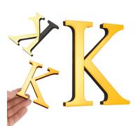 sourcing map 3D Alphabet Mirror Wall Stickers, Acrylic Alphabet Wall Decal Self-Adhesive House Letter Number Home Decor Art Sign for Living Room, Bedroom Decor (Letter K)