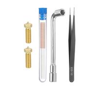 sourcing map 3D Nozzles Kit, 2pcs 3D Printer Brass Nozzles 1mm, 5pcs Nozzle Cleaning Needles, with a Socket Wrench and a Tweezer, for 1.75mm Ender3 Series
