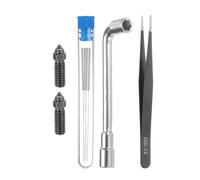 sourcing map 3D Nozzles Kit, 2pcs 3D Printer K1 Hardened Steel Nozzles 0.4mm, 5pcs Nozzle Cleaning Needles, with a Socket Wrench and a Tweezer, for 1.75mm Ender3 Series