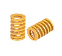 sourcing map 3D Printer Die Spring, 12mm OD 20mm Long 2pcs Spiral Stamping Light Load Compression Mould Die Springs for 3D Printer Electric Part, Yellow
