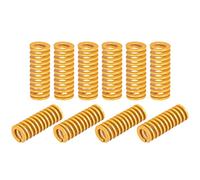 sourcing map 3D Printer Die Spring, 12mm OD 35mm Long 10pcs Spiral Stamping Light Load Compression Mould Die Springs for 3D Printer Electric Part, Yellow