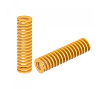 sourcing map 3D Printer Die Spring, 14mm OD 55mm Long 2pcs Spiral Stamping Light Load Compression Mould Die Springs for 3D Printer Electric Part, Yellow