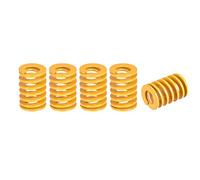 sourcing map 3D Printer Die Spring, 18mm OD 25mm Long 5pcs Spiral Stamping Light Load Compression Mould Die Springs for 3D Printer Electric Part, Yellow