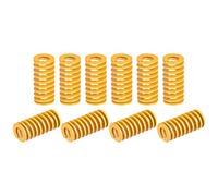 sourcing map 3D Printer Die Spring, 18mm OD 40mm Long 10pcs Spiral Stamping Light Load Compression Mould Die Springs for 3D Printer Electric Part, Yellow