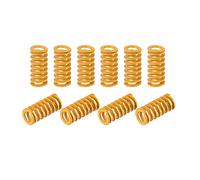 sourcing map 3D Printer Die Spring, 8mm OD 15mm Long 10pcs Spiral Stamping Light Load Compression Mould Die Springs for 3D Printer Electric Part, Yellow