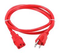 sourcing map 3ft 18 AWG Red 18/3 Universal Power Cord C13 to NEMA 5-15P 10A 125V 3-Prong Extension Power Cord for PC,Computer,Printers,TV,AC Adapter,Laptop,Monitor,Projector