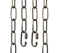 sourcing map 3ft Lighting Hanging Chain, 3mm/0.12" Looping Metal Pendant Chandelier Chain Extension with 2 Quick Link Lock for Hanging Plant Pendant Chandelier Light Fixture, Bronze