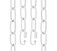 sourcing map 3ft Lighting Hanging Chain, 4mm/0.16" Looping Metal Pendant Chandelier Chain Extension with 2 Quick Link Lock for Hanging Plant Pendant Chandelier Light Fixture, White