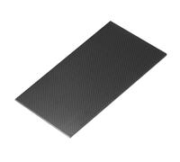 sourcing map 3K Carbon Fiber Plate Panel Sheets, 100 x 250 x 4mm Carbon Fiber Board Plate Glossy Laminate Plain Weave Panel Sheets Flexible for RC Aircraft, Model Car, Auto Parts