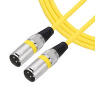 sourcing map 3m/10ft 3 Pin XLR Male to Male Mic Cable XLR Audio Professional Adapter Microphone Cables for Stage Studio PA Systems, Yellow
