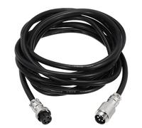 sourcing map 3M/9.84ftGX16 5 Pin Cable Male to Female Head Aviation Cordset, Panel Mount Circular Electrical Connector Adapter Female to Male 22AWG, Black