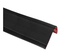 sourcing map 3Meter Stair Nosing, Vinyl Non-Slip Self-Adhesive Staircase Step Edge Protector Waterproof Stair Treads Trim for Outdoor Indoor Floors, (7.6cm x 3.5cm,Black)