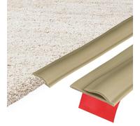 sourcing map 3meters x 33mm x 5.5mm Carpet to Tile Transition Strip, Self-Adhesive Carpet Edge Strip, TPE Gap Cover, Laminate Edge Trim for Uneven Surfaces, Brown