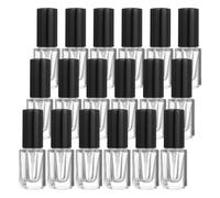 sourcing map 3ml Glass Mini Perfume Bottles, 20Pcs Fine Mist Bottle Refillable Empty Mini Spray Bottles with Aluminized Nozzle for Perfume, Travel Liquid, Essential Oil(Clear/Black)