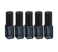 sourcing map 3ml Glass Mini Perfume Bottles, 5Pcs Fine Mist Bottle Refillable Empty Mini Spray Bottles with Aluminized Nozzle for Perfume, Travel Liquid, Essential Oil(Gradient Blue/Black)
