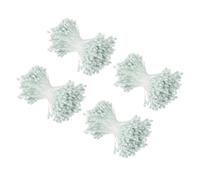 sourcing map 3mm Double Head Flower Stamen 960 Pcs Bright Artificial Floral Stamens Pistil for Christmas Wedding Flowers Making Scrapbook Decoration DIY Crafts, Light Blue