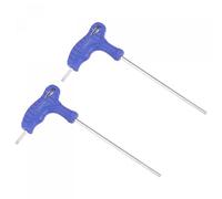 sourcing map 3mm Hex Key T-Handle Dual End Wrench Spanner, Metric CR-V Steel 2 Pcs