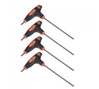 sourcing map 3mm Hex Key T-Handle Dual End Wrench Spanner, Metric S2 Steel 4 Pcs