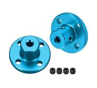 sourcing map 3mm Inner Dia H13xD10 Rigid Flange Coupling Motor Guide Shaft Coupler Motor Connector for DIY Parts Sky Blue 2pcs