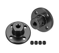 sourcing map 3mm Inner Dia H13xD10 Rigid Flange Coupling Motor Guide Shaft Coupler Motor Connector for DIY Parts Black 4pcs