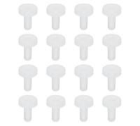 sourcing map 3mm Silicone Rubber Solid Plug Soft Flexible Stoppers T-Shaped Silicone Plugs for Hole Translucent White 16 Pieces, 3x7x7mm