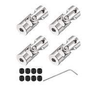 sourcing map 3mm to 4mm Inner Dia Rotatable Universal Joint Shaft Coupling Motor Shaft Coupler L23 x D9 with Screws and Wrench for RC Model Pack of 4
