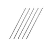 sourcing map 3mm x 150mm 304 Stainless Steel Solid Round Rod for DIY Craft - 5pcs