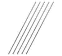 sourcing map 3mm x 300mm 304 Stainless Steel Solid Round Rod for DIY Craft - 5pcs