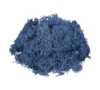 sourcing map 3oz Preserved Reindeer Moss, Dark Blue Decorative Artificial Fake Moss for Potted Plants Indoor Crafts Lichen Centerpieces Decor