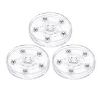 sourcing map 3Pack Acrylic Lazy Susan Turntable, 2.5" Spinner Lazy Susan Turntable Organizer, Acrylic Ball Bearing Rotating Tray for Pantry Spice Rack Decorating, Clear