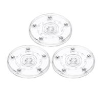 sourcing map 3Pack Acrylic Lazy Susan Turntable, 3" Spinner Lazy Susan Turntable Organizer, Acrylic Ball Bearing Rotating Tray for Pantry Spice Rack Decorating, Clear
