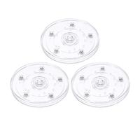 sourcing map 3Pack Acrylic Lazy Susan Turntable, 4" Spinner Lazy Susan Turntable Organizer, Acrylic Ball Bearing Rotating Tray for Pantry Spice Rack Decorating, Clear