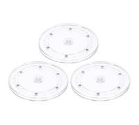 sourcing map 3Pack Acrylic Lazy Susan Turntable, 7" Spinner Lazy Susan Turntable Organizer, Acrylic Ball Bearing Rotating Tray for Pantry Spice Rack Decorating, Clear