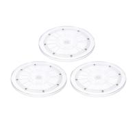 sourcing map 3Pack Acrylic Lazy Susan Turntable, 9" Spinner Lazy Susan Turntable Organizer, Acrylic Ball Bearing Rotating Tray for Pantry Spice Rack Decorating, Clear