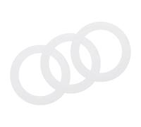 sourcing map 3Pack Goof Rings, 3.6" ID 4.9" OD Steel Flat Goof Trim Ring Light Cover Plate Flush Mount Can Converter for Recessed Downlight Vent Ceiling Medallion Wall Hole Decor, Matte White