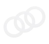 sourcing map 3Pack Goof Rings, 3.8" ID 5.3" OD Steel Flat Goof Trim Ring Light Cover Plate Flush Mount Can Converter for Recessed Downlight Vent Ceiling Medallion Wall Hole Decor, Matte White
