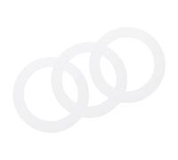 sourcing map 3Pack Goof Rings, 4.5" ID 6.3" OD Steel Flat Goof Trim Ring Light Cover Plate Flush Mount Can Converter for Recessed Downlight Vent Ceiling Medallion Wall Hole Decor, Matte White