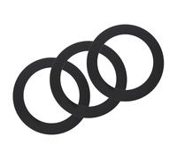 sourcing map 3Pack Goof Rings, 4" ID 5.5" OD Steel Flat Goof Trim Ring Light Cover Plate Flush Mount Can Converter for Recessed Downlight Vent Ceiling Medallion Wall Hole Decor, Matte Black
