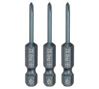 sourcing map 3pcs #0 Phillips Screwdriver Bit PH0 1/4" Hex Shank 2" (50mm) Long 0.1" Rod Magnetic Cross Head Drill Bits S2 Steel Industrial Screw Driver Bit for Electric Power Tools, Blue