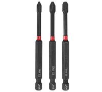 sourcing map 3pcs #1/2/3 Impact Phillips Screwdriver Bit PH1/2/3 1/4" Hex Shank 3.54" (90mm) Long Magnetic Screw Driver S2 Steel Cross Head Drive Power Screwdriver Drill Bits