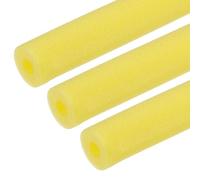 sourcing map 3pcs 1/2" ID Pipe Insulation Foam Tube, Foam Pipe Tubing Covers 1.38" OD Wrap Roll Bar Tubing 3.3FT Long - Heat Preservation for Handle Heat Water/Pipe Freeze Protection, Yellow