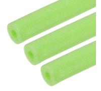 sourcing map 3pcs 1/2" ID Pipe Insulation Foam Tube, Foam Pipe Tubing Covers 1.38" OD Wrap Roll Bar Tubing 3.3FT Long - Heat Preservation for Handle Heat Water/Pipe Freeze Protection, Green