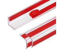 sourcing map 3Pcs 1.3 ft x 0.67 Inch Edge Corner Protectors, Self Adhesive Wall Corner Protector for Furniture Table Door Wall Edge Guard, Clear