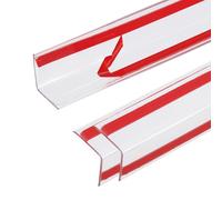 sourcing map 3Pcs 1.3 ft x 1.18 Inch Edge Corner Protectors, Self Adhesive Wall Corner Protector for Furniture Table Door Wall Edge Guard, Clear