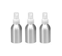 sourcing map 3pcs 1.7oz/50ml Aluminium Spray Bottle with Clear Fine Mist Sprayer, Empty Refillable Container Travel Bottle