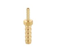 sourcing map 3pcs 1/8" to 1/4" Brass Hose Barb Fitting Metals Splicer Mender for 3D Printing, Air Compressor, CNC Machine, Dies